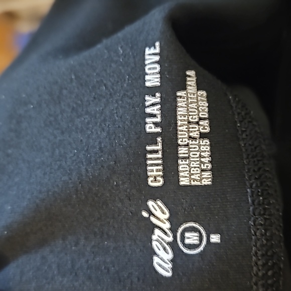 AERIE black leggings mid rise stretch pull on preppy classic size medium - Picture 6 of 9